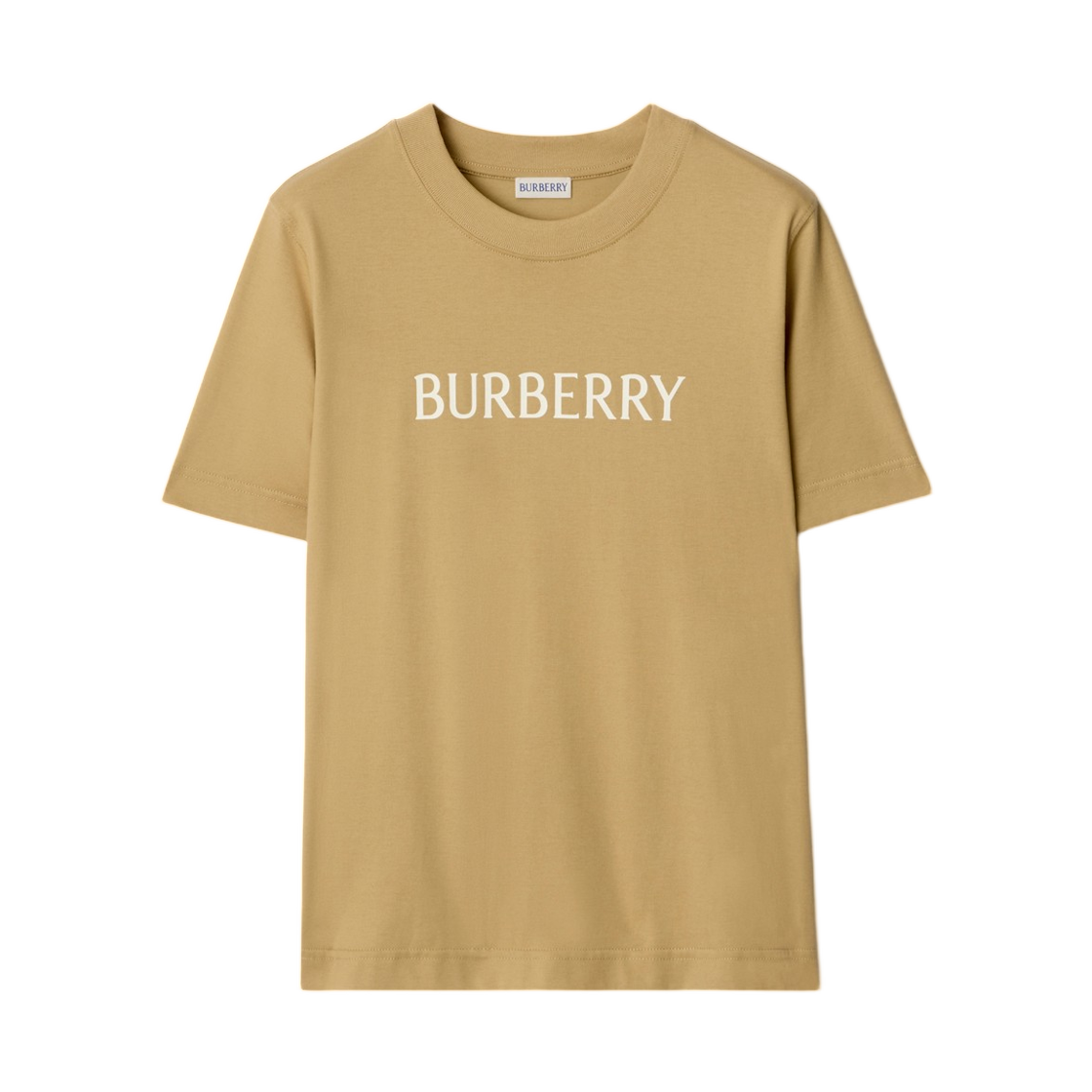 8118975 (W) Burberry Logo Cotton T-Shirt Flax Beige