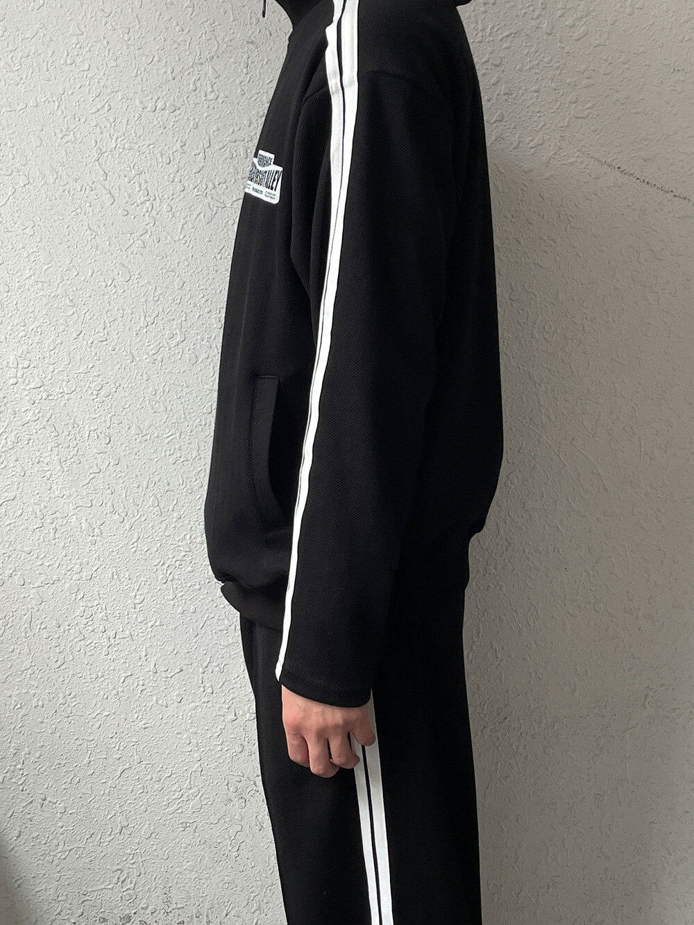 키아세 해링본 져지 자켓 블랙(Kiiace Herringbone Jersey Jacket Black) - 4