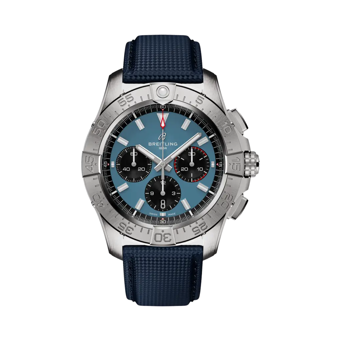 브라이틀링 어벤저 B01 크로노그래프 메카니컬 44mm 블루 카프스킨 레더 블루(Breitling Avenger B01 Chronograph Mechanical 44mm Blue Calfskin Leather Blue) - 1