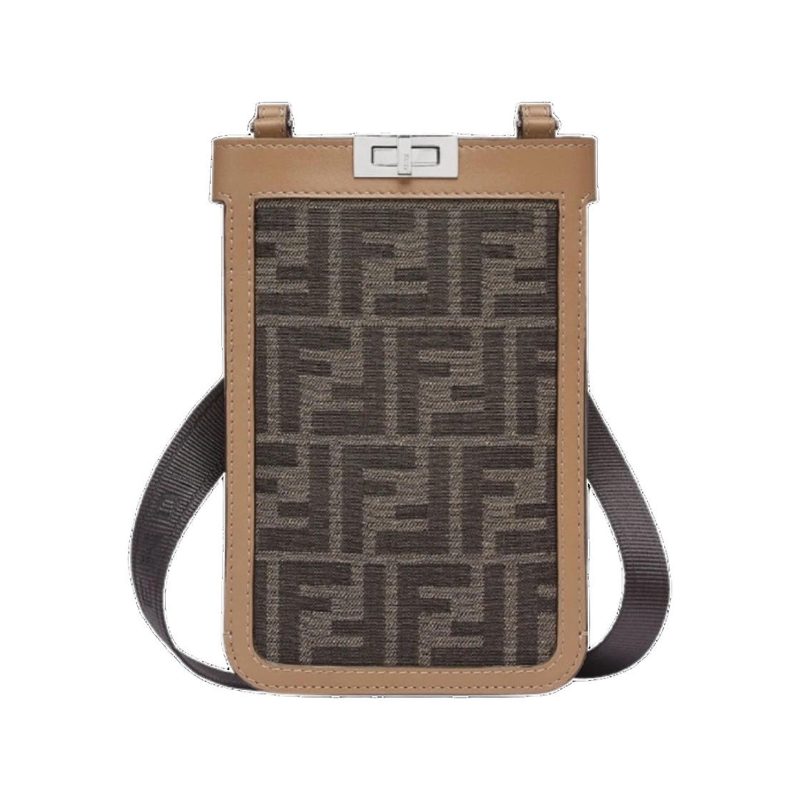 7AS156_AFBV_F1HRM_23S [15% 쿠폰] Fendi Peekaboo Phone Case Brown