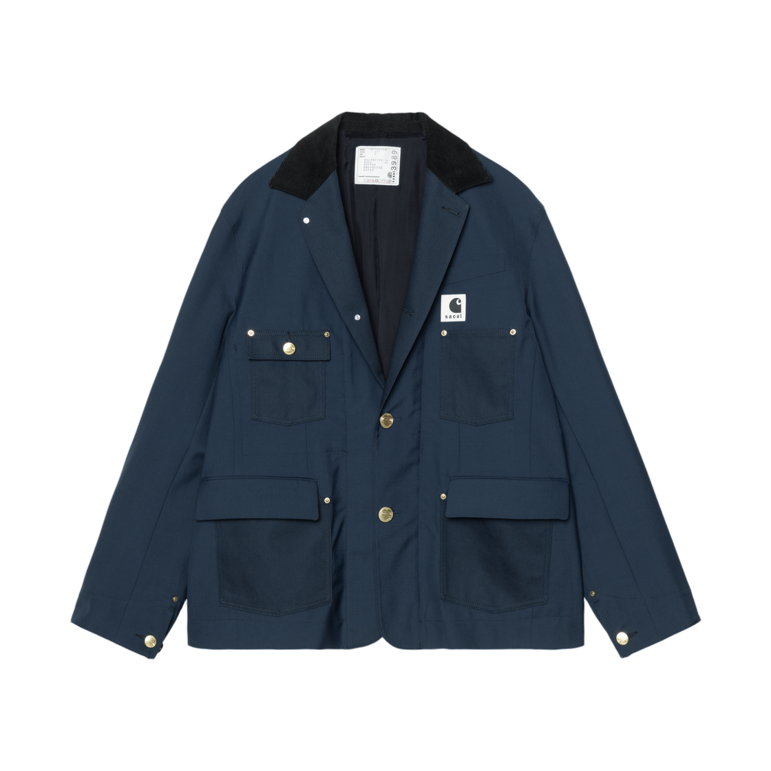 사카이 x 칼하트 WIP 수팅 X 덕 자켓 사카이 블루(Sacai x Carhartt WIP Suiting X Duck Jacket Sacai Blue)