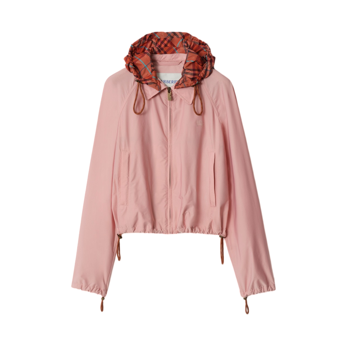 8118253 (W) Burberry Cropped Newcott Hooded Jacket Begonia Pink