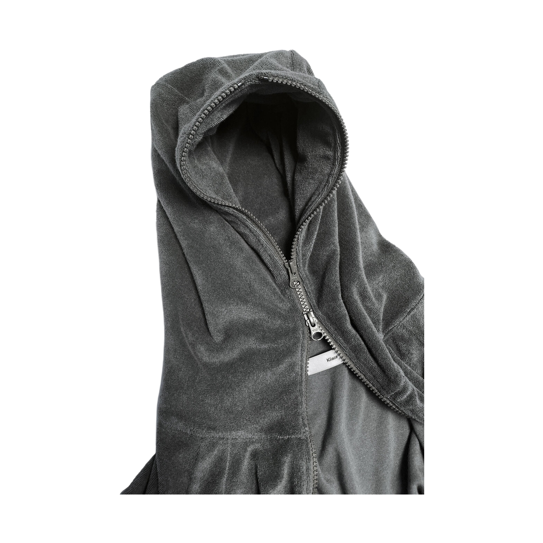 키아세 타월 풀 집업 후드 챠콜(Kiiace Towel Full-zip Hoodie Charcoal) - 3