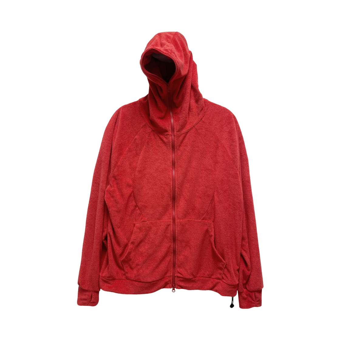 키아세 타월 풀 집업 후드 레드(Kiiace Towel Full-zip Hoodie Red)