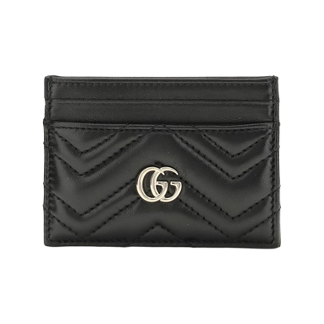 443127-AAFAX-1000 Gucci GG Marmont Card Case Black