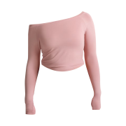 (W) NikeSKIMS Stretch Knit Off-Shoulder Long-Sleeve Top NSKM Himalayan