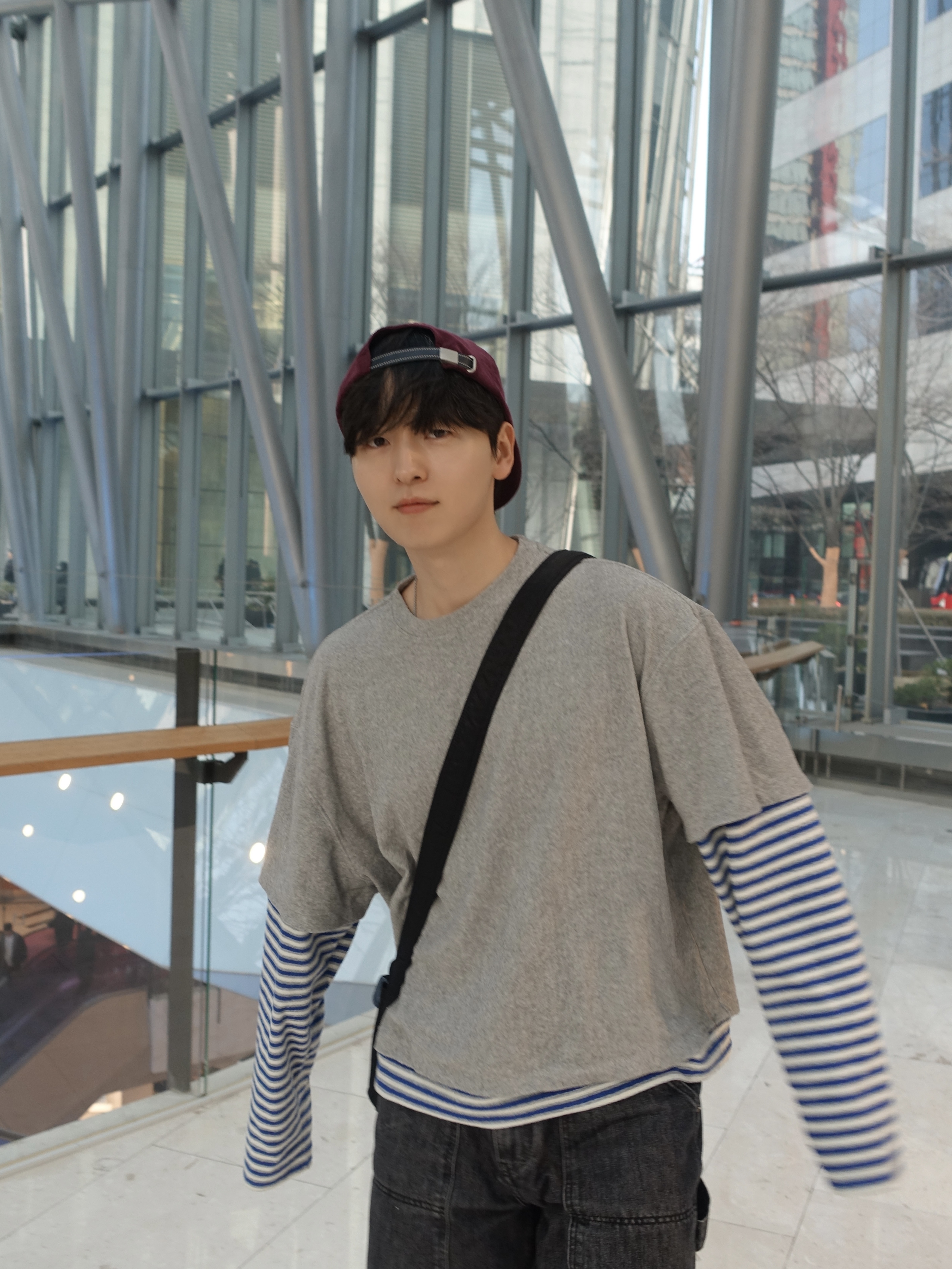 Nonnod Terry Layered T-shirts Grey, Red Wing Iron Ranger 8111 Amber Harness - D 착용 스타일 - 8