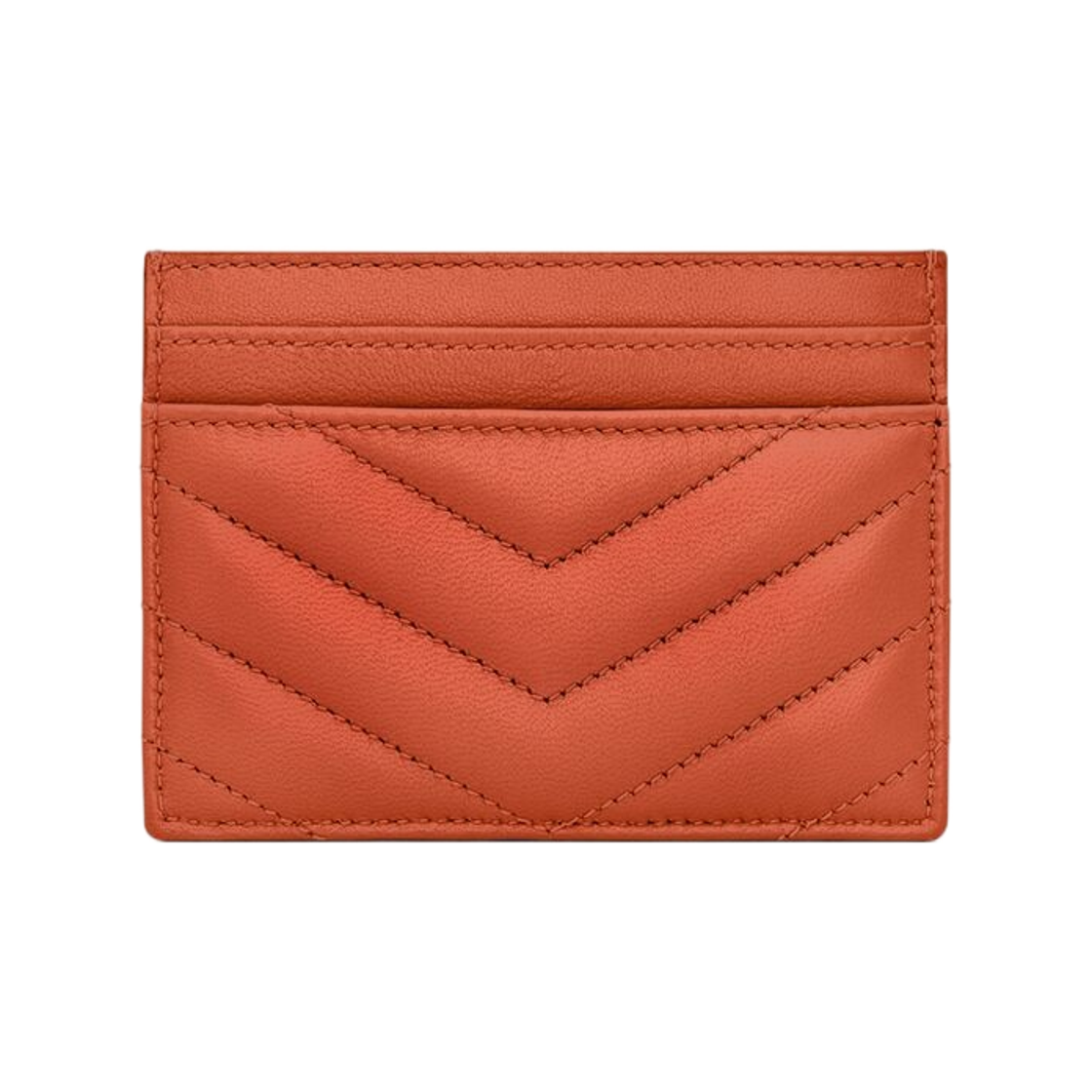 생로랑 카산드라 카드 케이스 램스킨 다크 만다린(Saint Laurent Cassandre Card Case in Lambskin Dark Mandarin) - 2