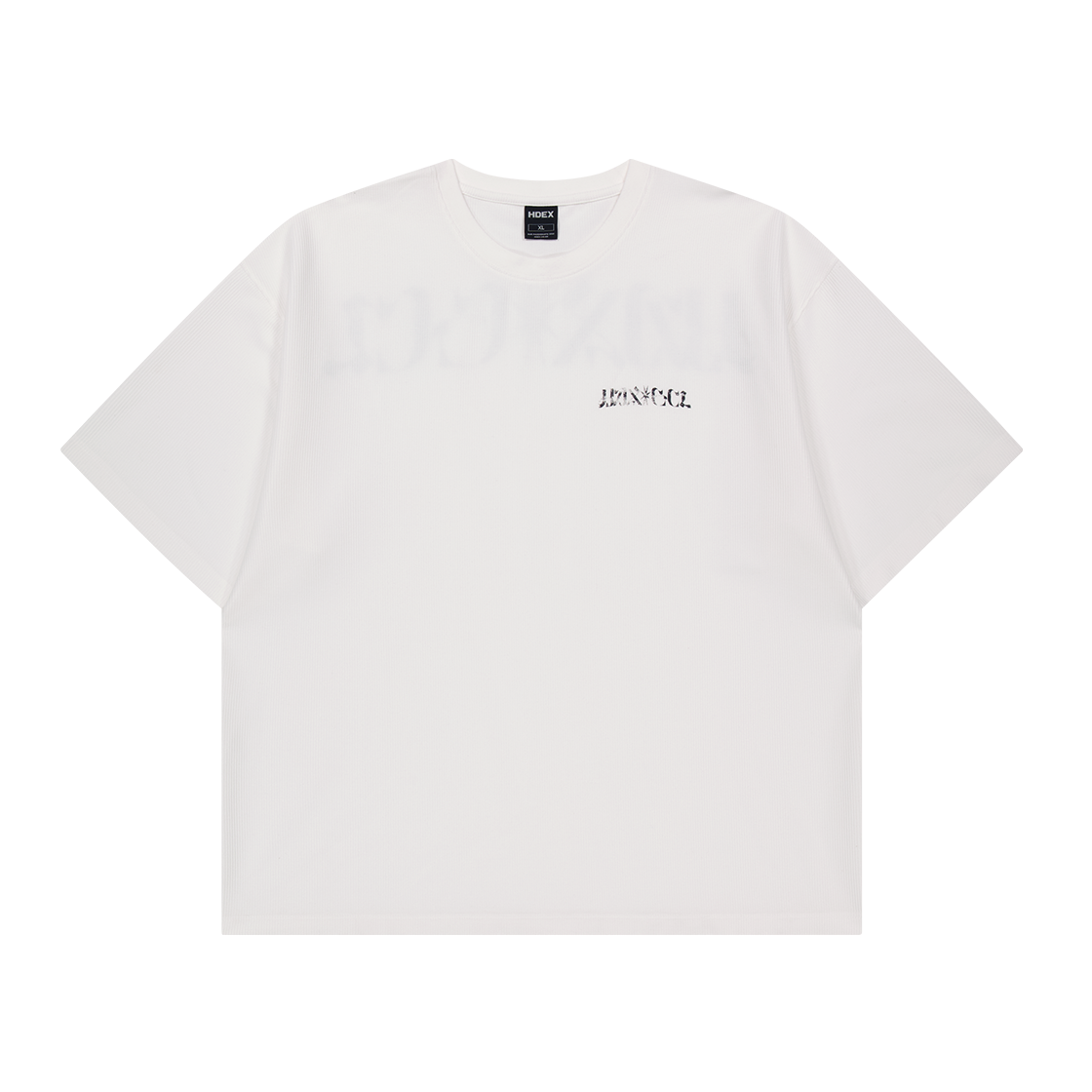 H3AM1MLTS160WH HDEX Textured Waffle Giant Fit Short Sleeve White
