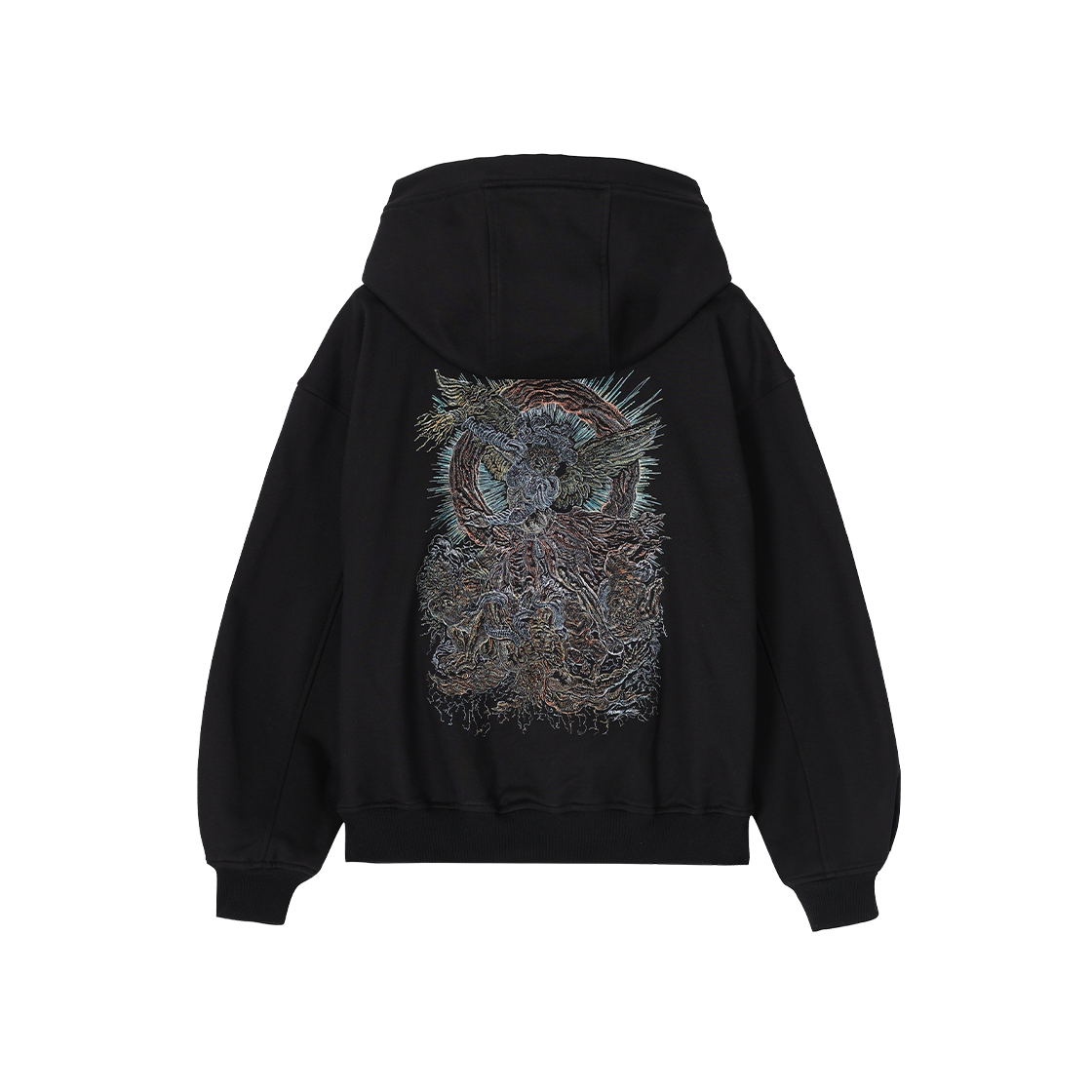 송지오 컬렉션 아크엔젤 엠브로이드 집업 블랙(SONGZIO COLLECTION Archangel Embroidered Zip Up Black)