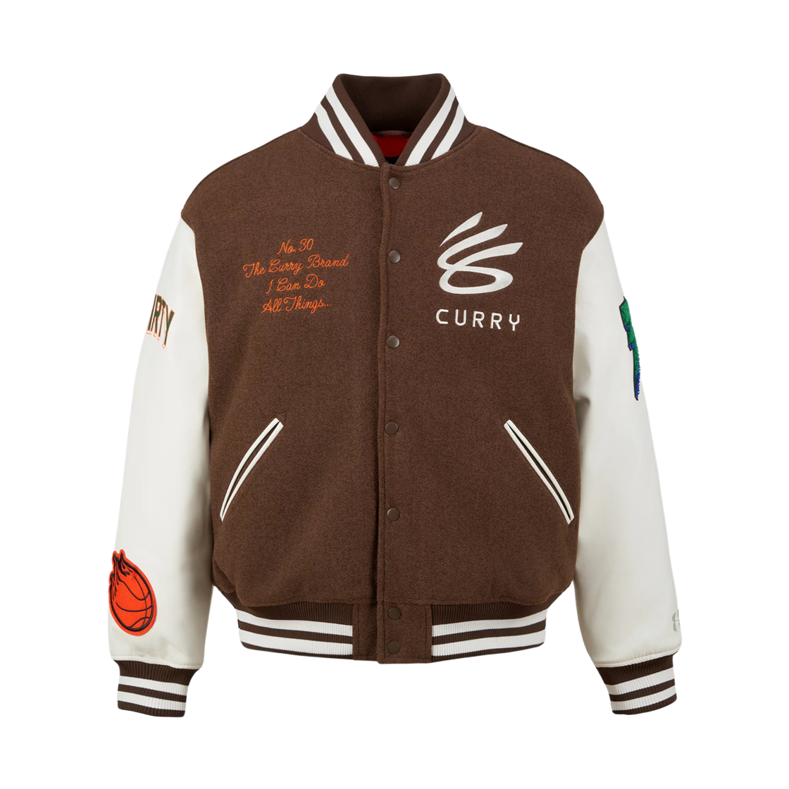 언더아머 APAC 커리 봄버 자켓 그리드아이언 브라운 스톤(Under Armour APAC Curry Bomber Jacket Gridiron Brown)