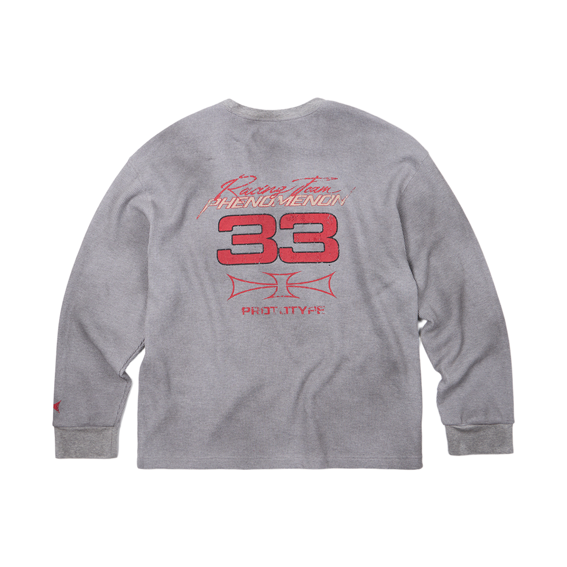 이티씨이 레이싱 페노메논 와플 롱슬리브 그레이(ETCE Racing Phenomenon Waffle L/S Tee Gray)