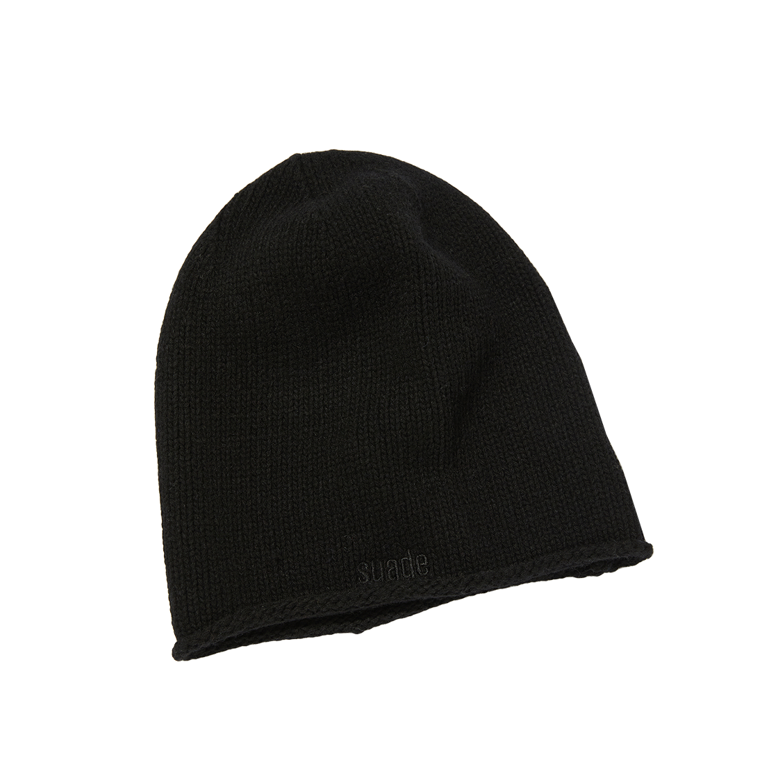 스웨이드 롤 비니 블랙(Suade Rolled Beanie Black)