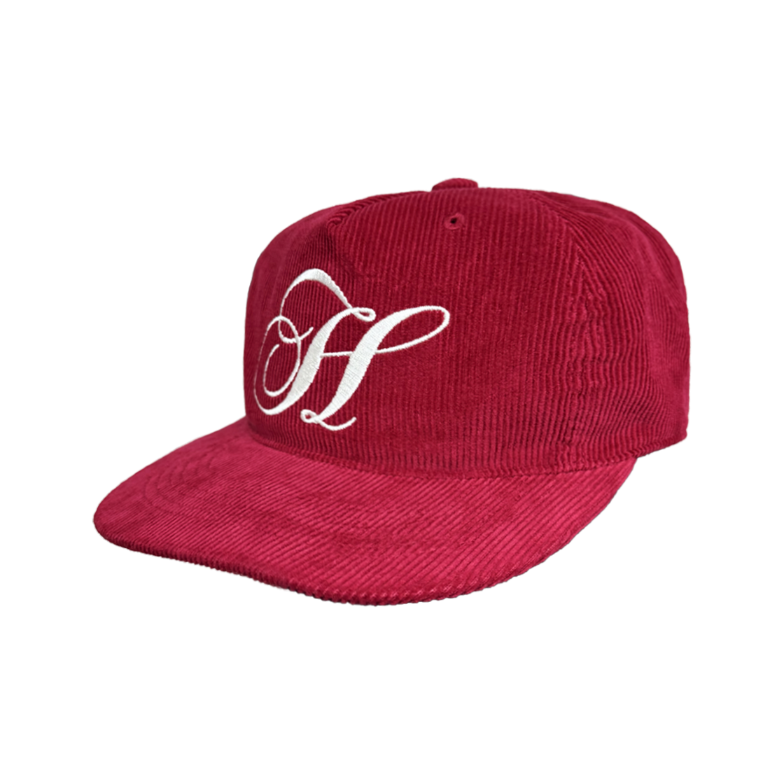 홈리스 코듀로이 H 로고 5 패널 햇 레드(Hommless Corduroy H Logo 5 Panel Hat Red)