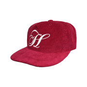 Hommless Corduroy H Logo 5 Panel Hat Red