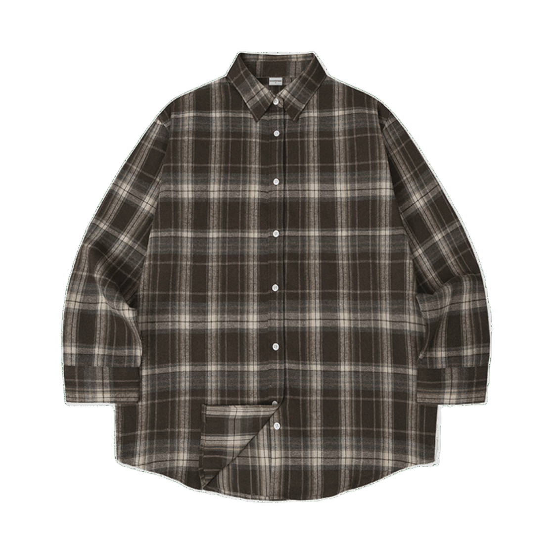 이스케이프프롬 이지 라인 오버핏 체크 셔츠 브라운(Escapefrom Easy Line Overfit Check Shirt)
