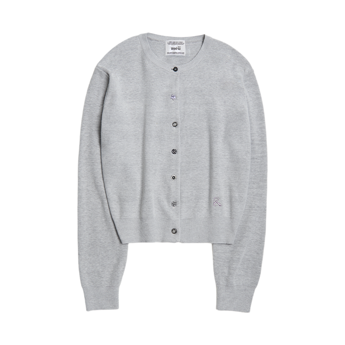 리오므 스텔라 버튼 니트 가디건 그레이(Riomeu Stella Button Knit Cardigan Gray)