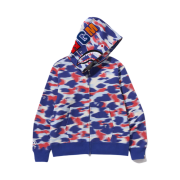 BAPE Screen Camo Shark Full Zip Hoodie Blue