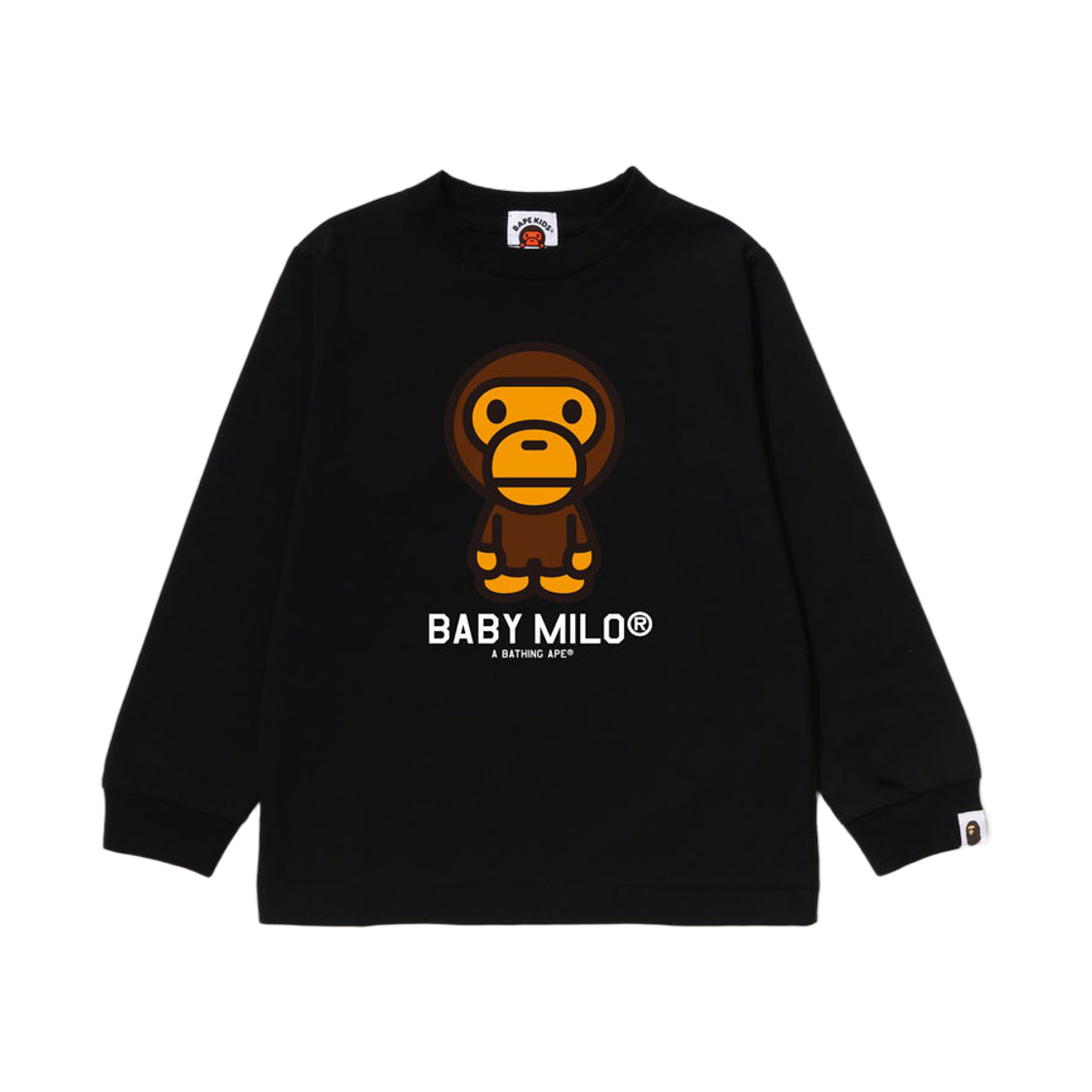 - (Kids) BAPE Baby Milo L/S T-Shirt Black