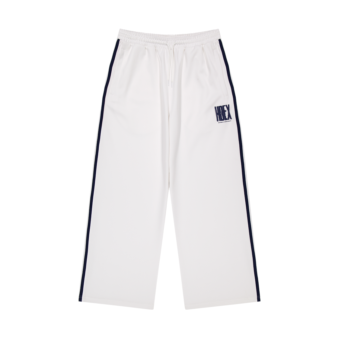 H3AM1MLPT990WH HDEX Crack Printed Track Pants White