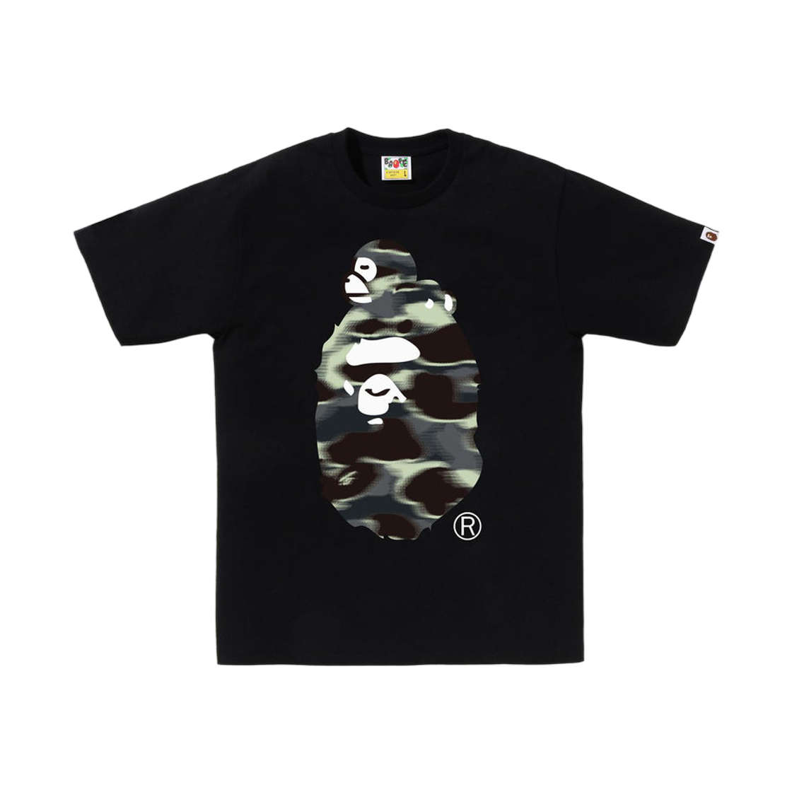 - BAPE Screen Camo Milo On Big Ape T-Shirt Black Black