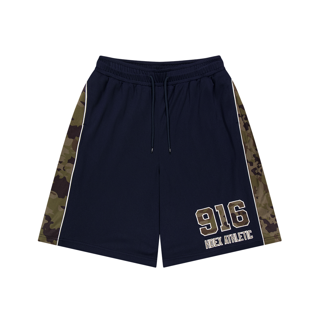 H3AM1MLHP060NV HDEX Camo Block Mesh Bermuda Shorts Navy