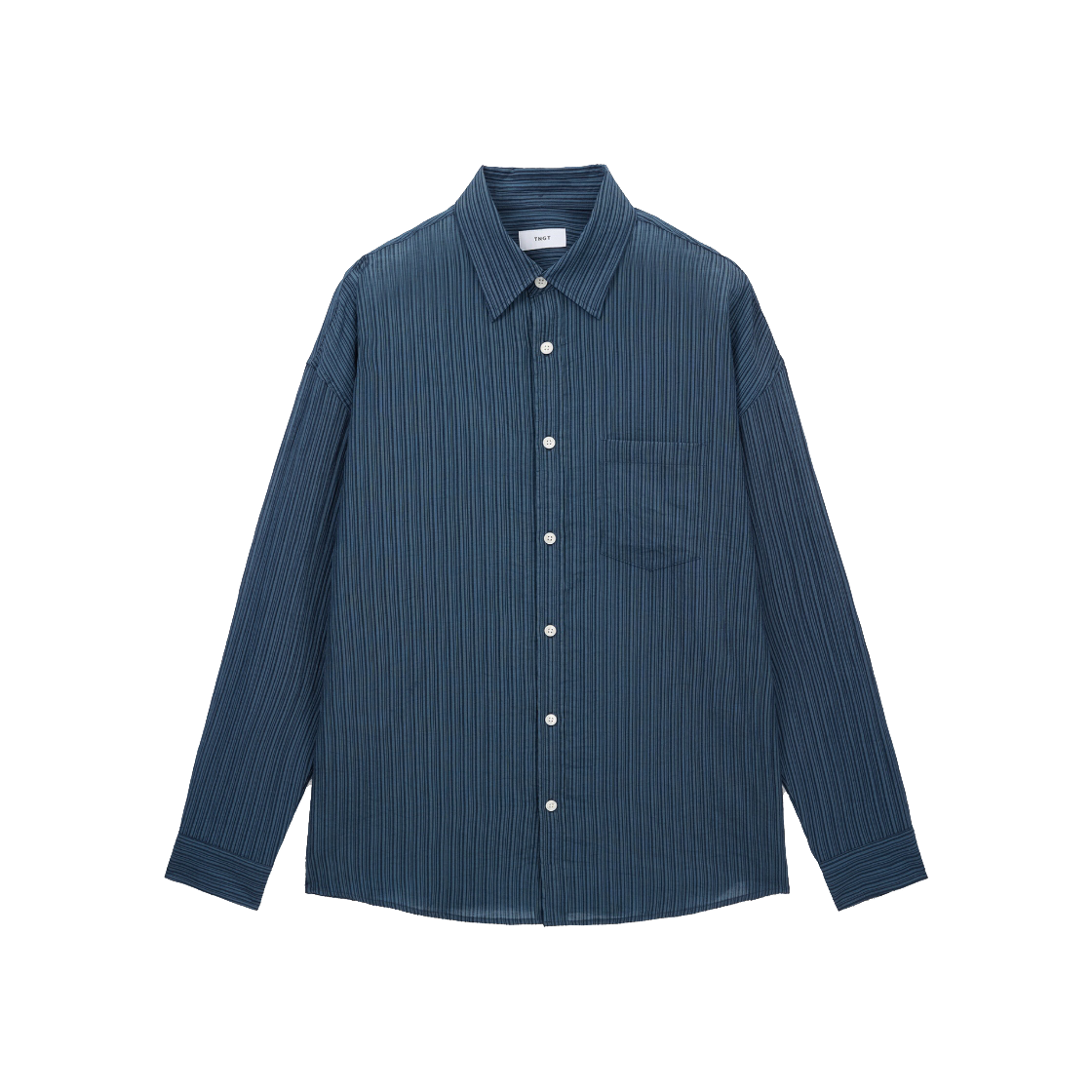 티엔지티 키노시타 시어서커 스트라이프 셔츠 블루(TNGT Kinoshita Seersucker Stripe Shirts Blue)