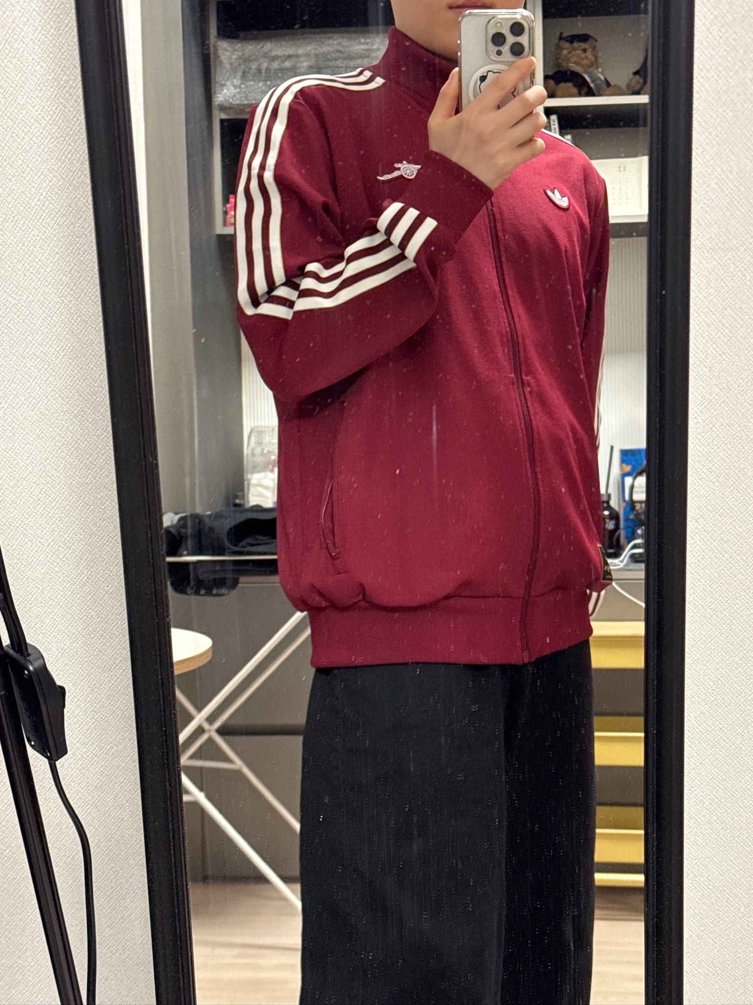 Adidas Arsenal Terrace Icon Track Top Team Coll Burgundy 2 - KR Sizing 착용 스타일 - 1
