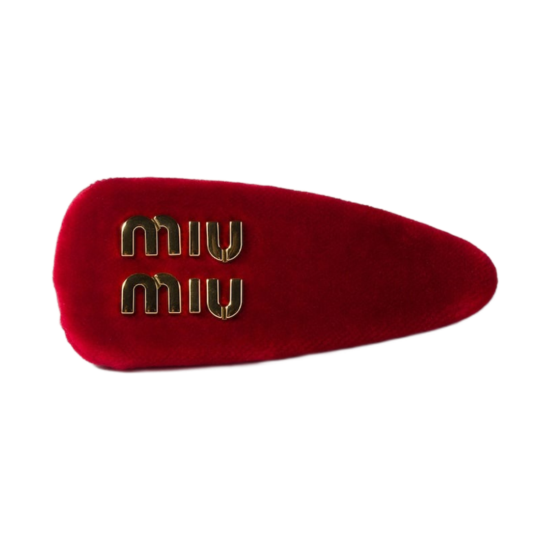 5IF092-068-F0011 (W) Miu Miu Velvet Hair Clip Red