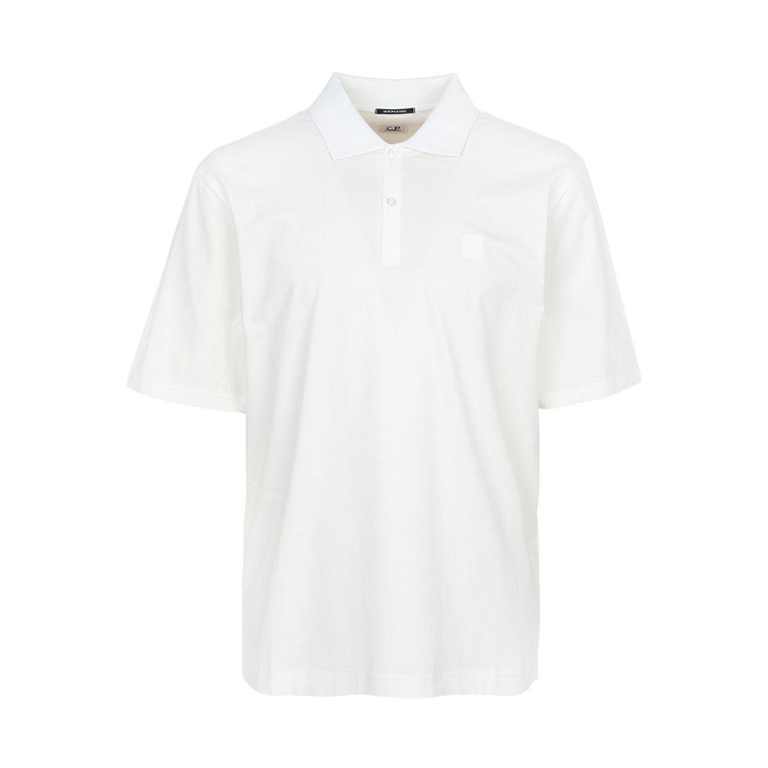 20CLPL020A006370W103 C.P. Company Collar Short Sleeve T-Shirt White - 26SS