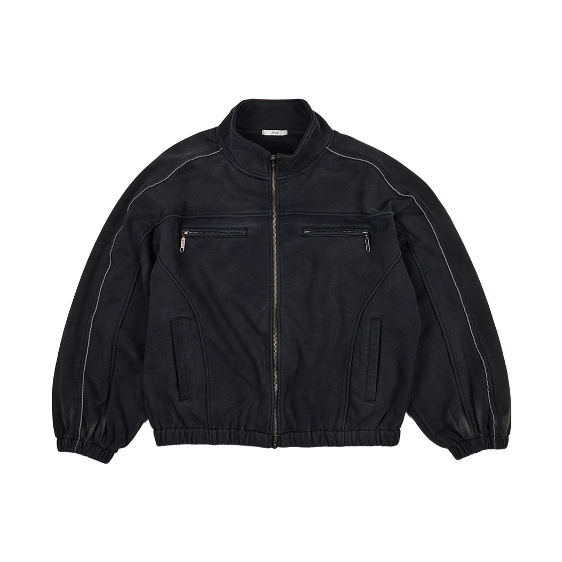 이티씨이 빈티지 헤비 스웻 자켓 블랙(ETCE Vintage Heavy Sweat Jacket Black)