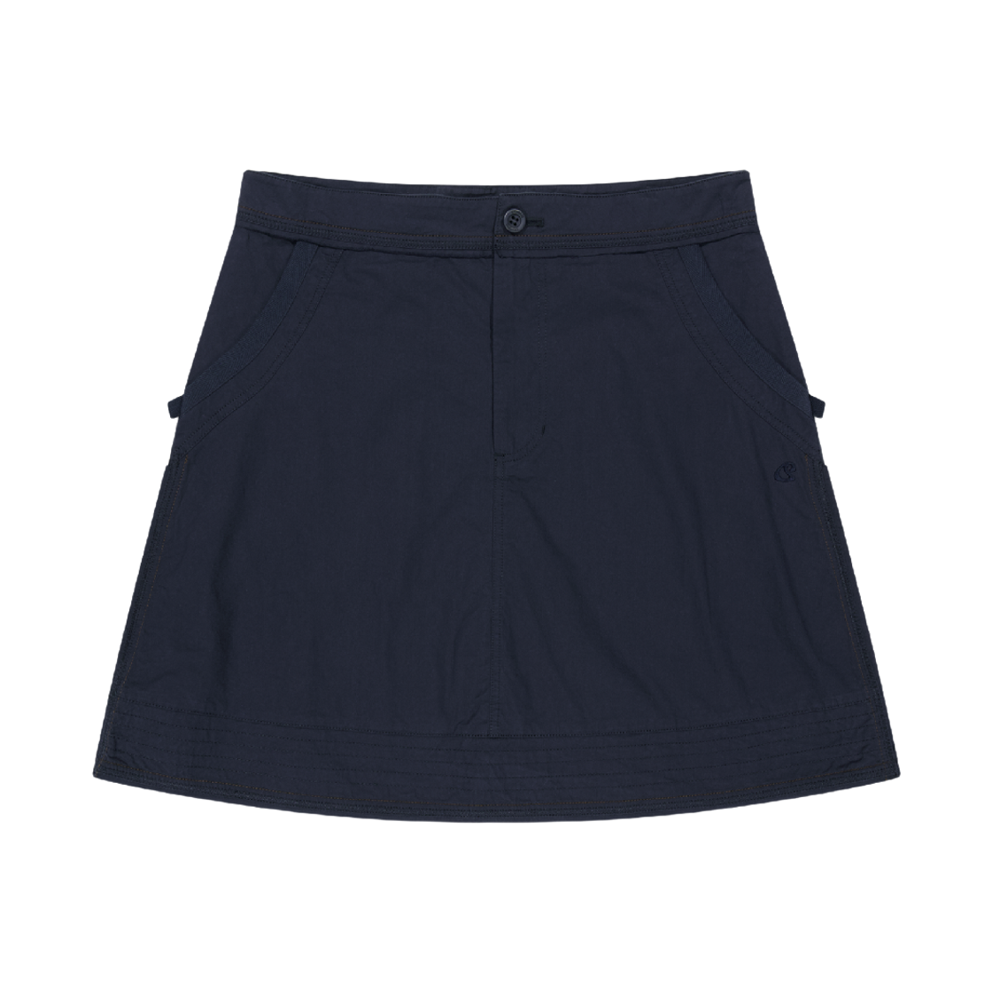 코이세이오 로우 엣지 코튼 스커트 네이비(COYSEIO Raw Edge Cotton Skirt Navy)