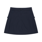 COYSEIO Raw Edge Cotton Skirt Navy