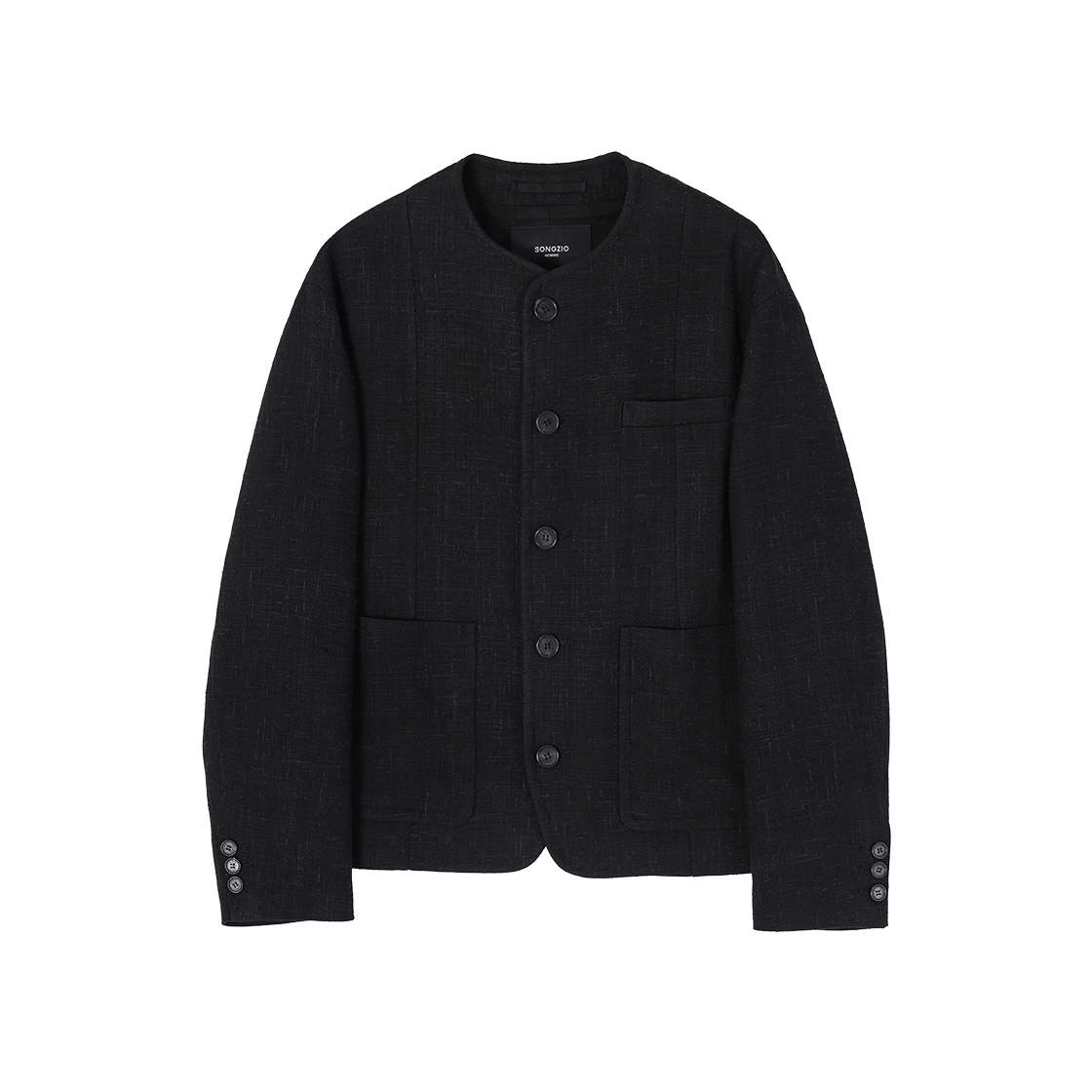 SI2JK260BK SONGZIO HOMME Round Neck Cocoon Jacket Black