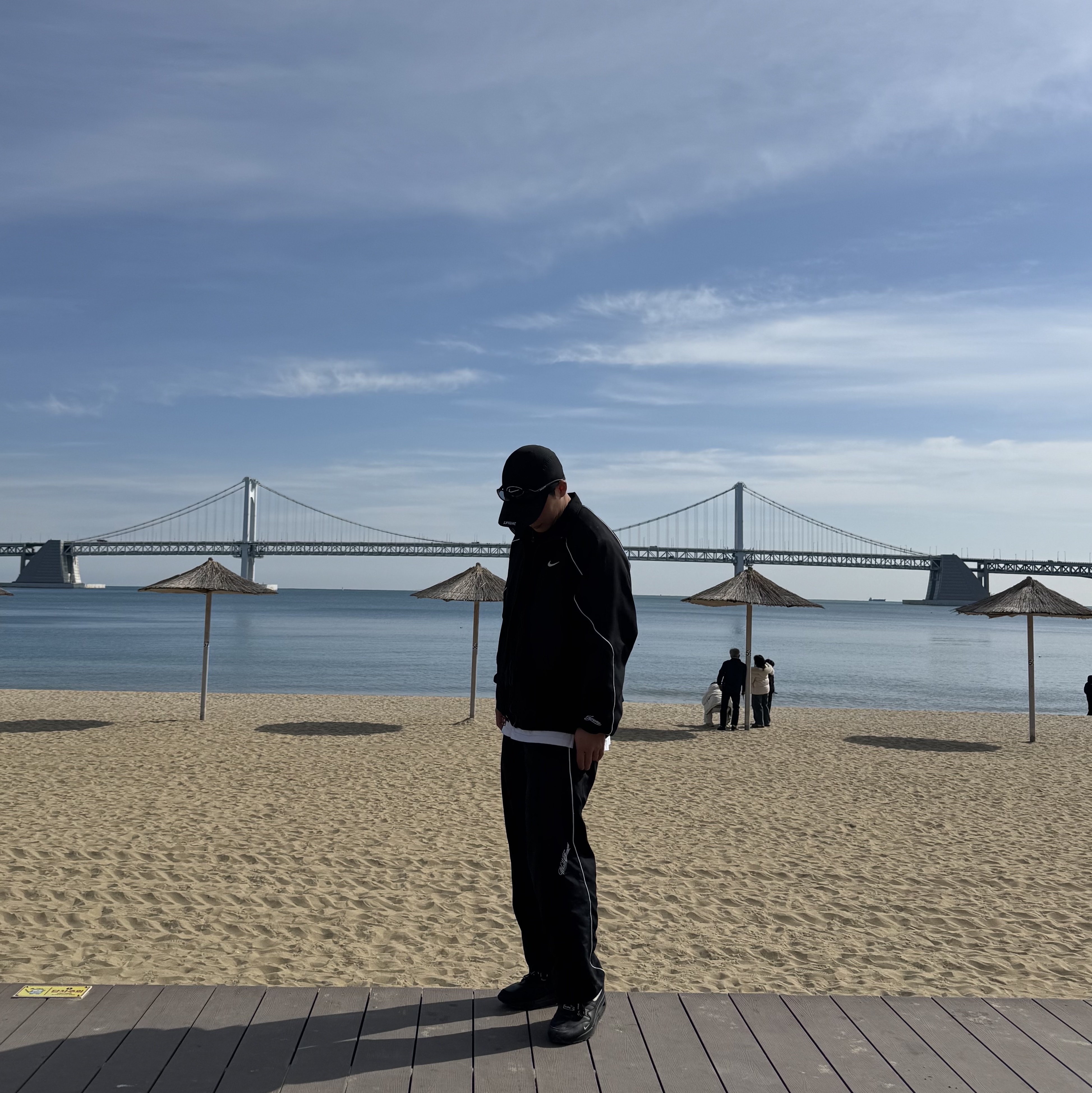 Supreme x Nike Track Pant Black - 25SS, Supreme x Nike Track Jacket Black - 25SS 착용 스타일 - 2
