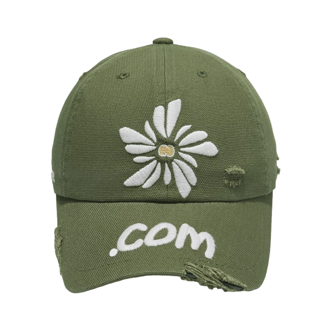 [KREAM 단독] 셉스 x 닉기어 빅플라워 카키 워싱 볼캡([KREAM 단독] Sebs. x Nick Gear Big Flower Khaki Washing Ball Cap)