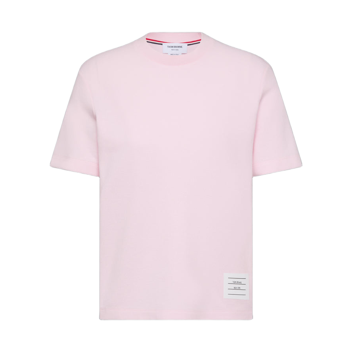 FJS207A-00050-680 (W) Thom Browne Classic Pique 4-Bar T-Shirt Light Pink