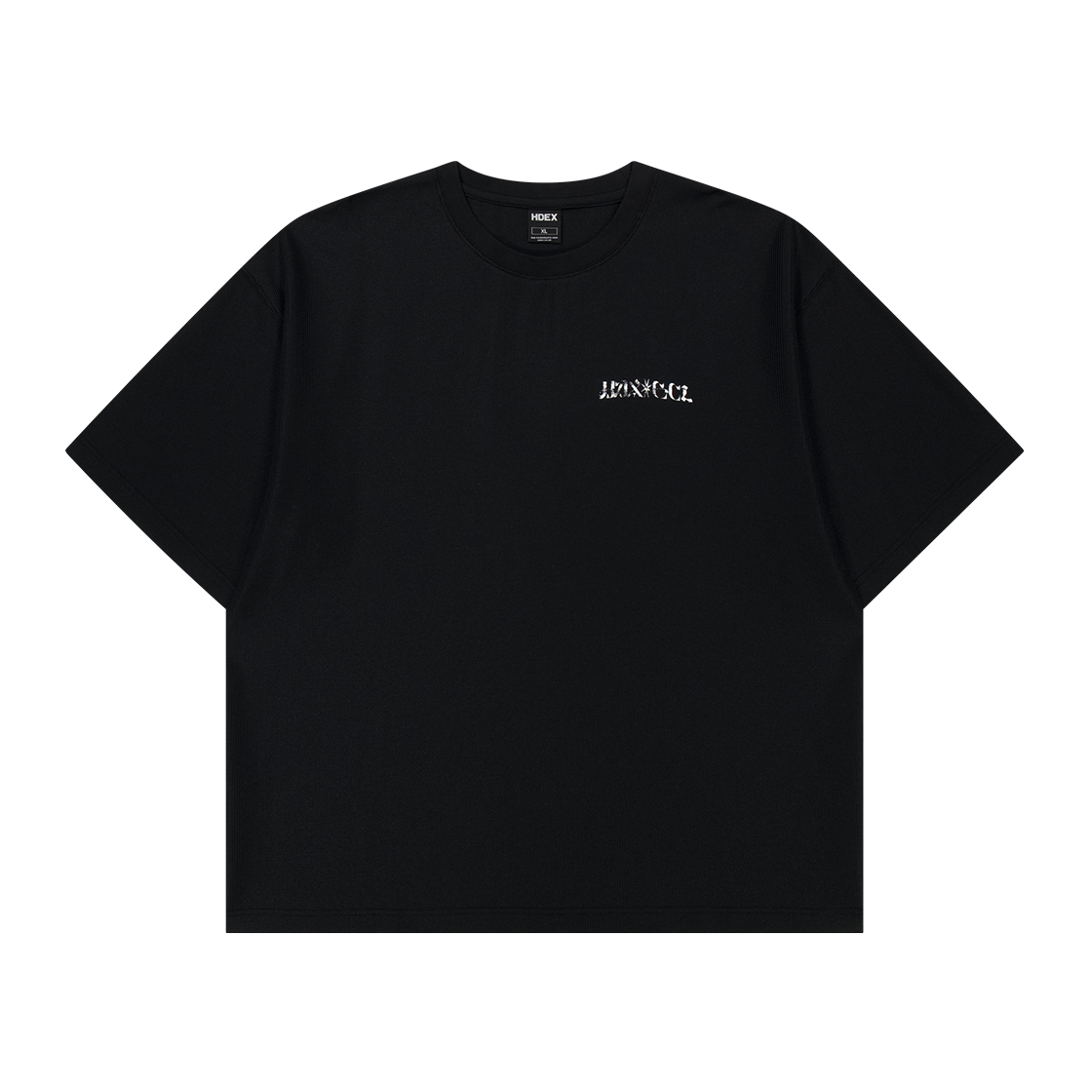 H3AM1MLTS160BK HDEX Textured Waffle Giant Fit Short Sleeve Black