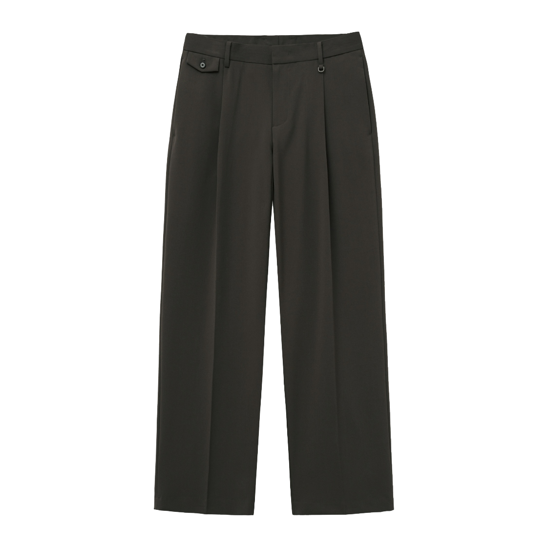 티엔지티 플랩 디테일 와이드핏 팬츠 브라운(TNGT Flap Detail Wide Fit Pants Brown)