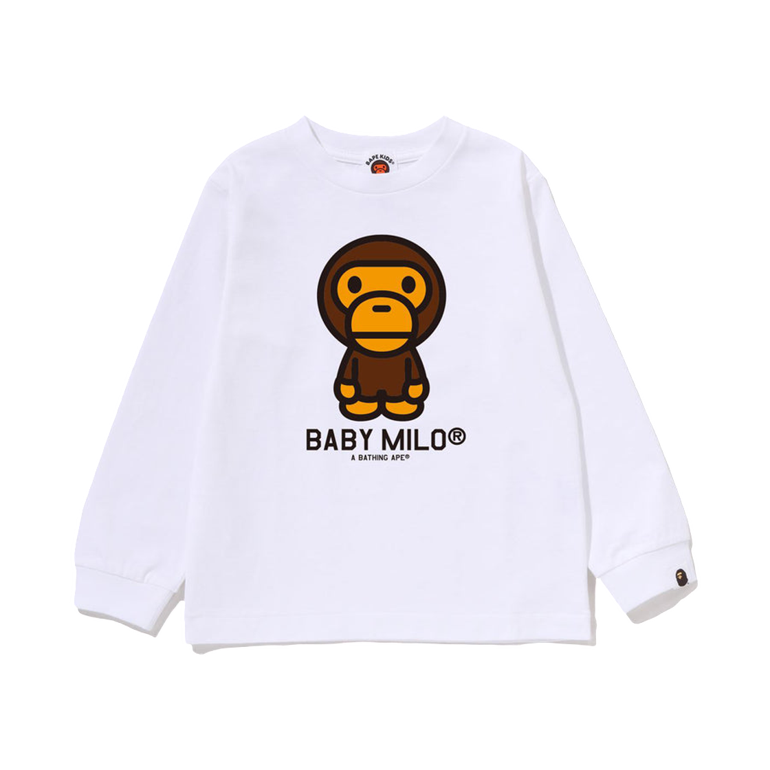 - (Kids) BAPE Baby Milo L/S T-Shirt White