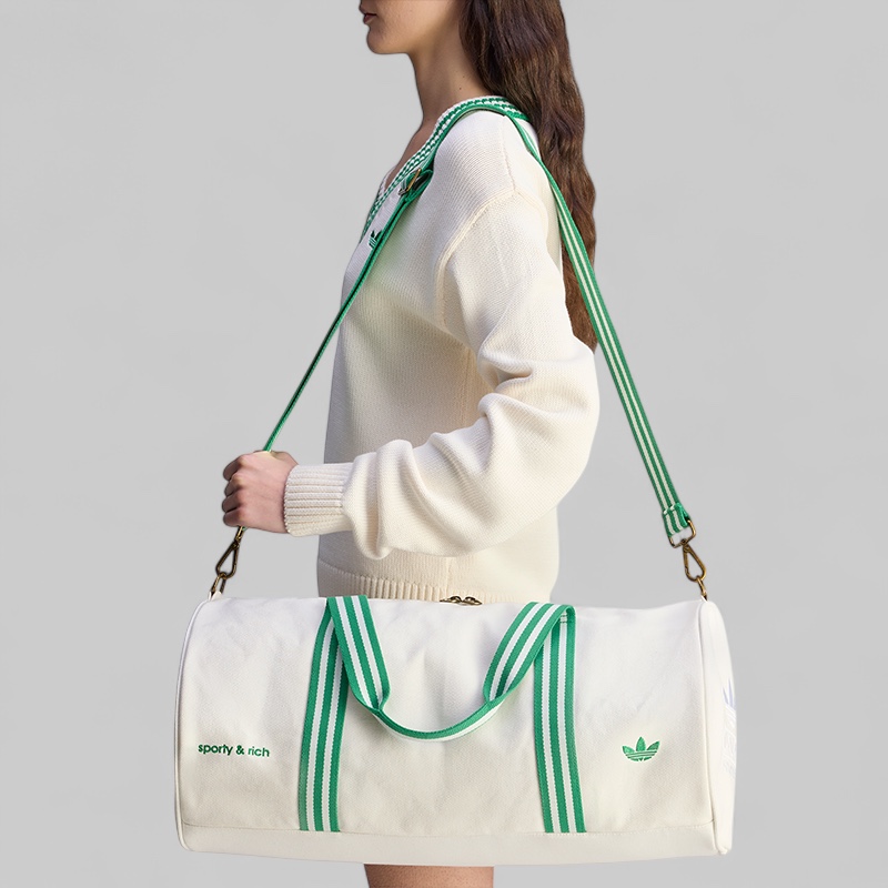 Adidas x Sporty & Rich Canvas Bag Off White 착용 스타일 - 2