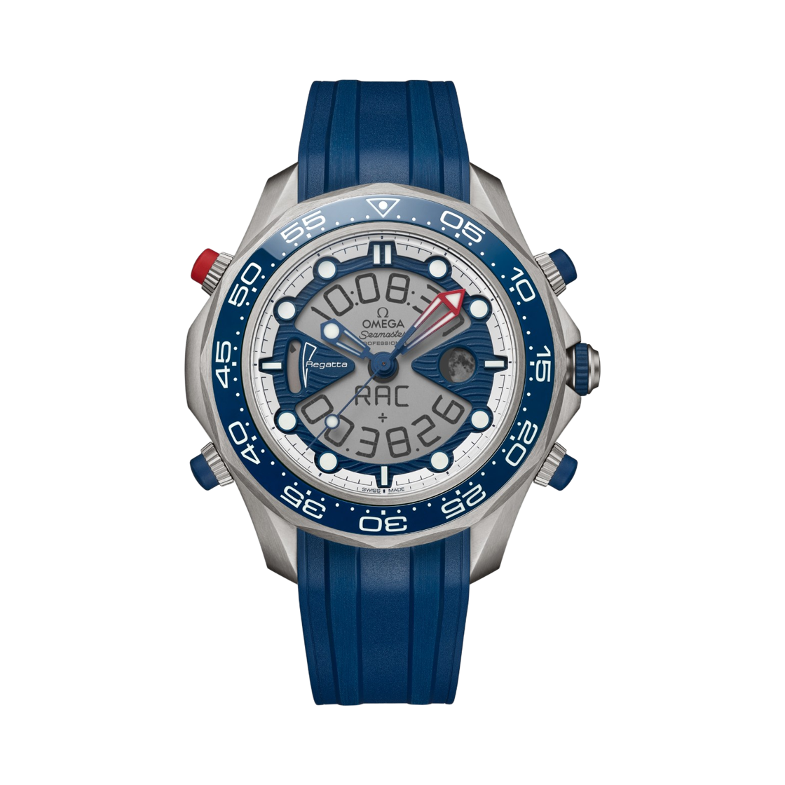 오메가 씨마스터 레가타 크로노그래프 쿼츠 46.75mm 티타늄 러버 그레이(Omega Seamaster Regatta Chronograph Quartz 46.75mm Titanium Rubber Grey) - 1