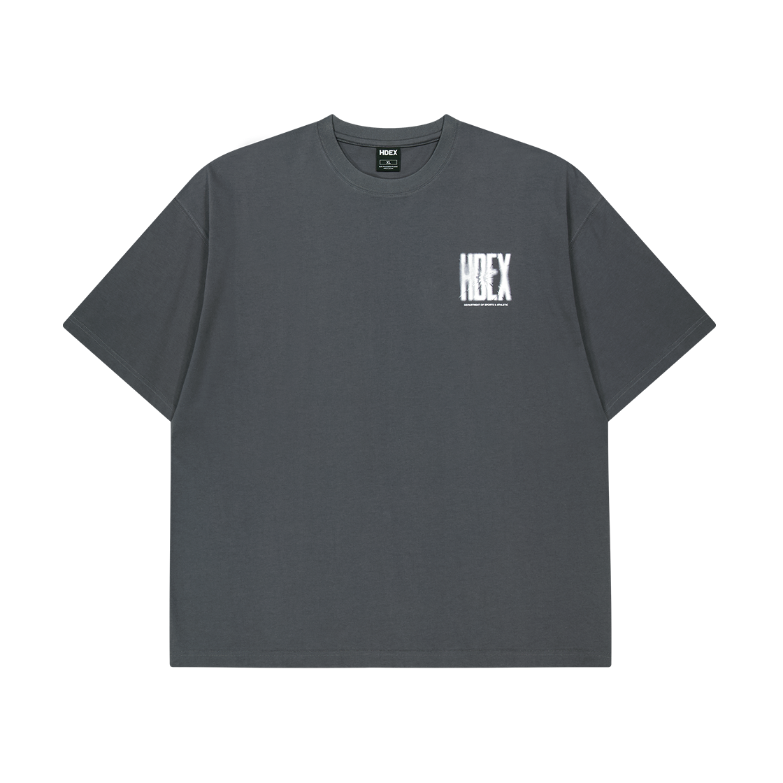 H3AM1MLTS370CH HDEX Crack Printed Short Sleeve Charcoal