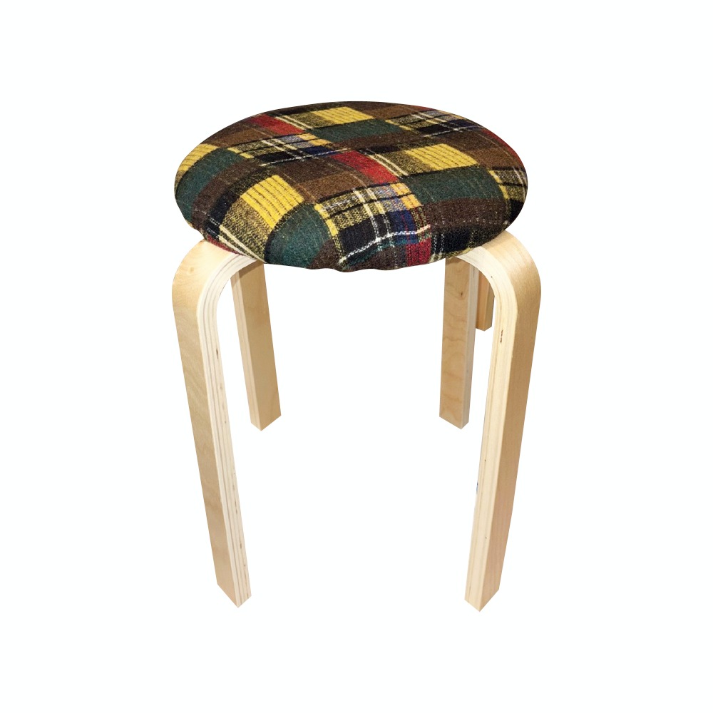 유라이크왓 체크 패치워크 스툴(you like what Check patchwork stool) - 2