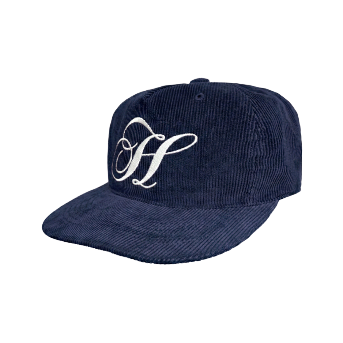 홈리스 코듀로이 H 로고 5 패널 햇 네이비(Hommless Corduroy H Logo 5 Panel Hat Navy)
