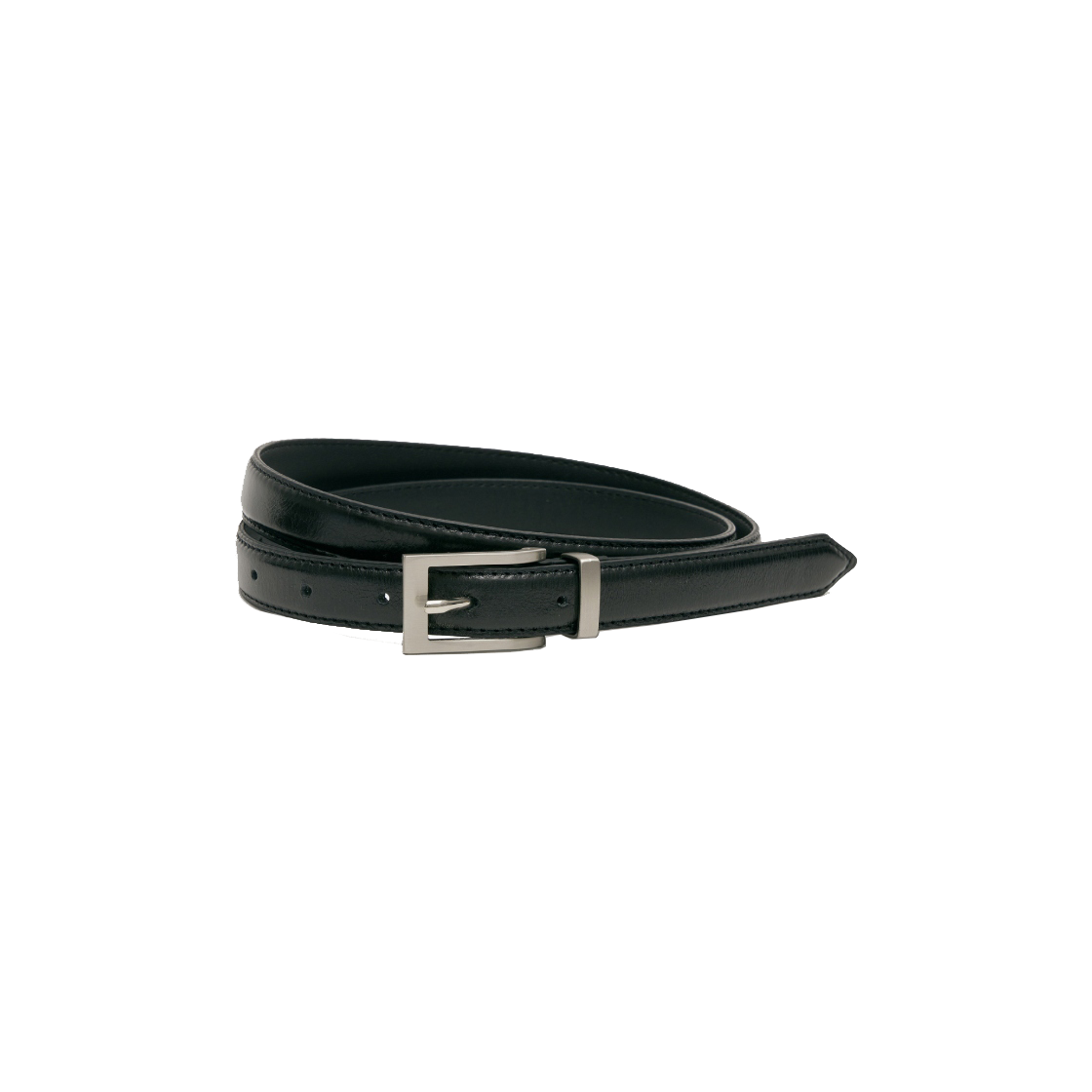 티엔지티 스퀘어 버클 레더 벨트 실버(TNGT Square Buckle Leather Belt Silver)