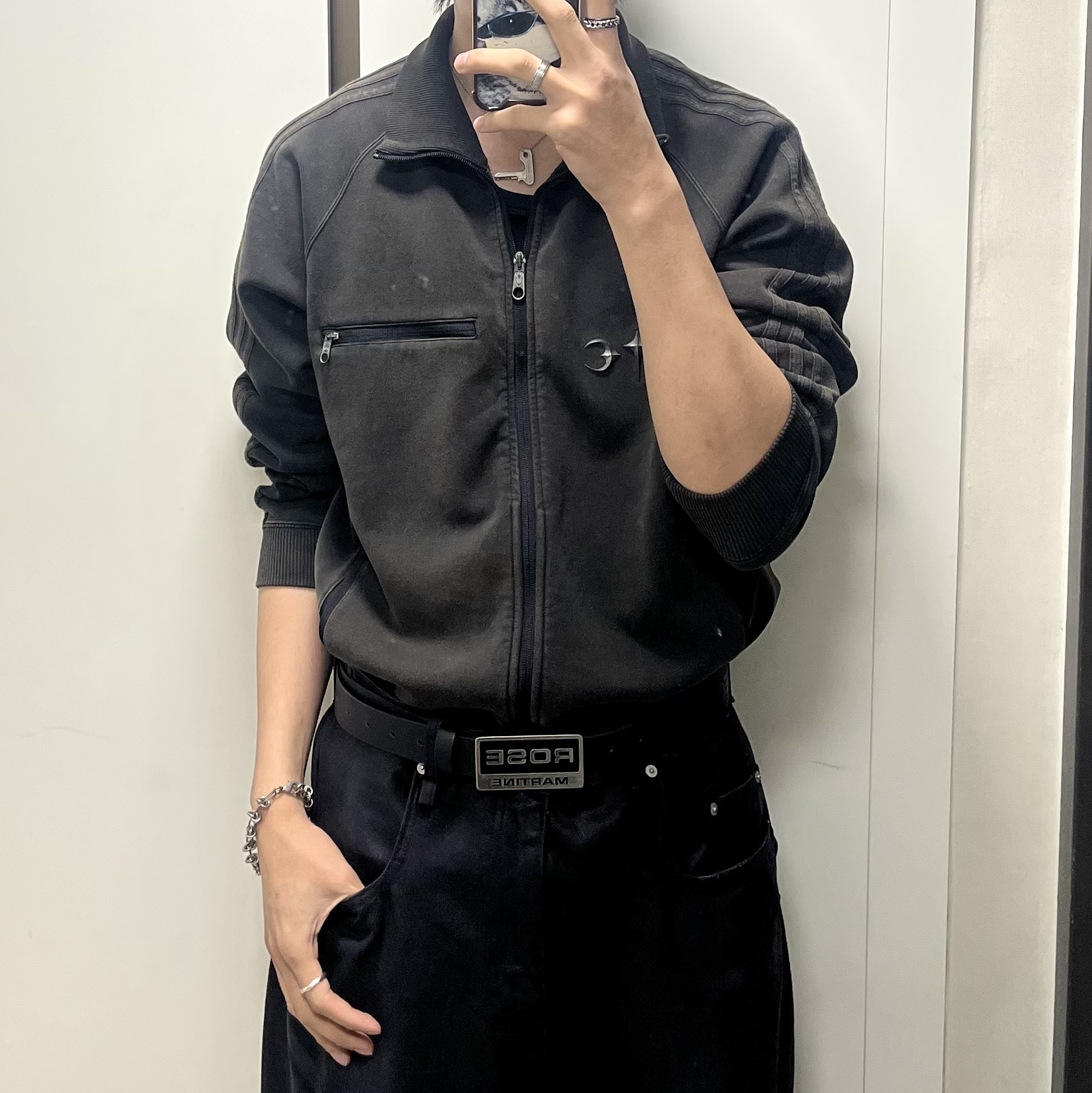 Adidas x Thug Club Track Top Black - KR Sizing 착용 스타일