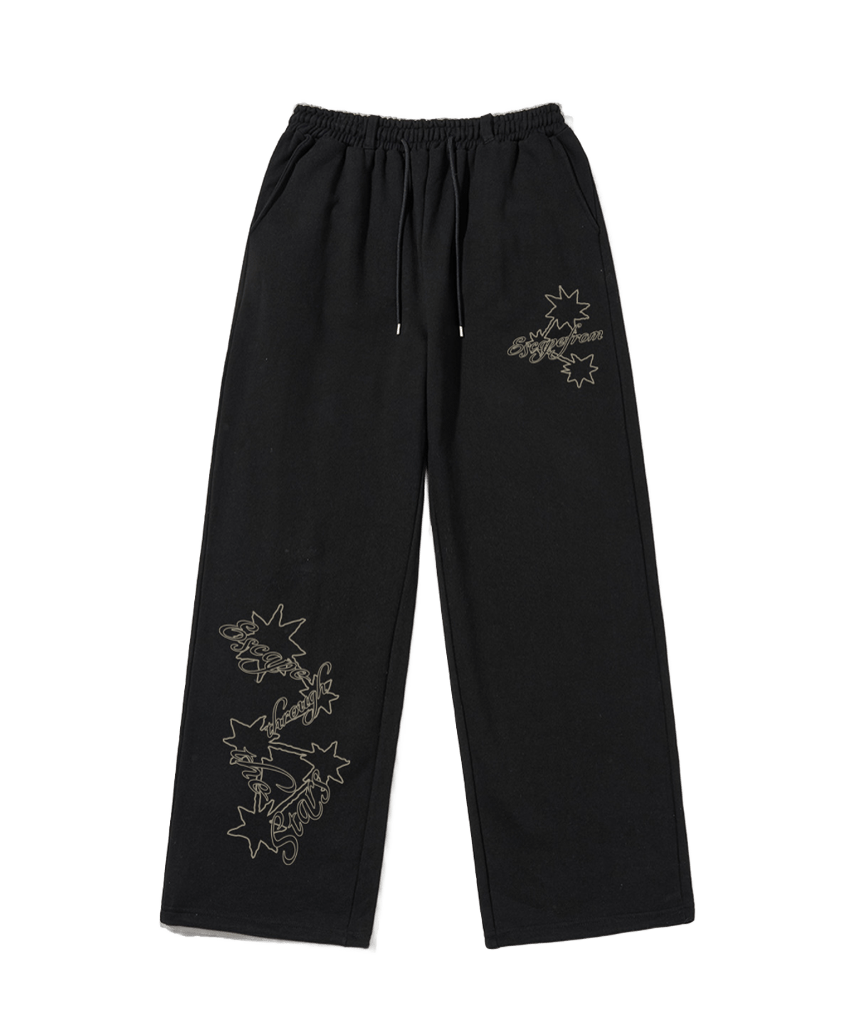 이스케이프프롬 링크드스타 프린트 스웻팬츠 블랙(Escapefrom Linked Star Print Sweatpants)