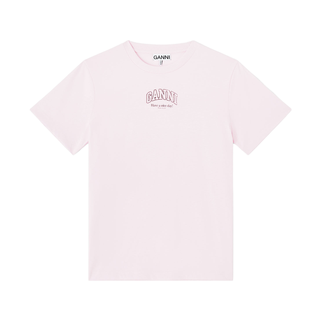 A1050057-868 (W) Ganni Essential T-Shirt Chalk Pink