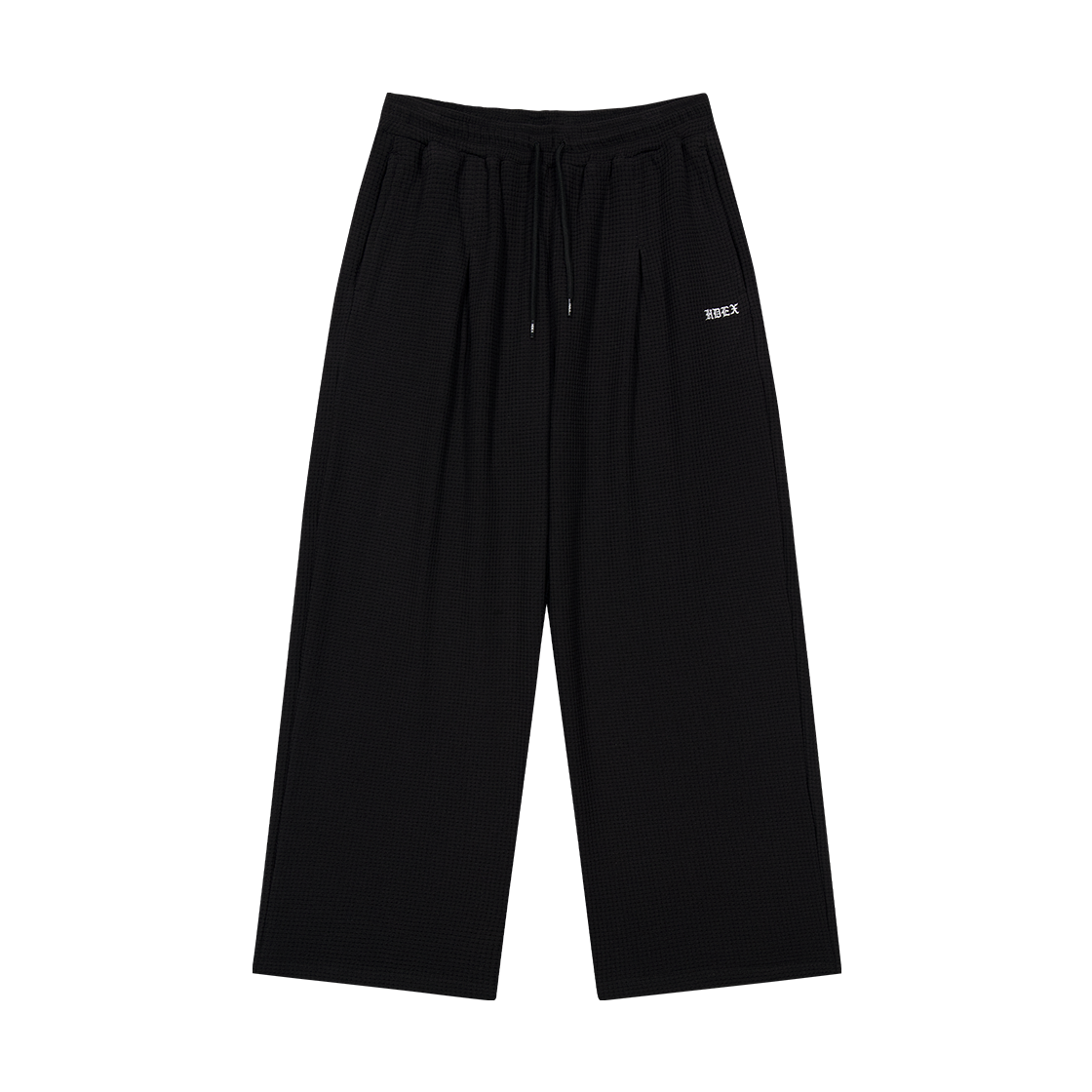 H3AM1ULPT050BK HDEX Low Pintuck Waffle Wide Pants Black